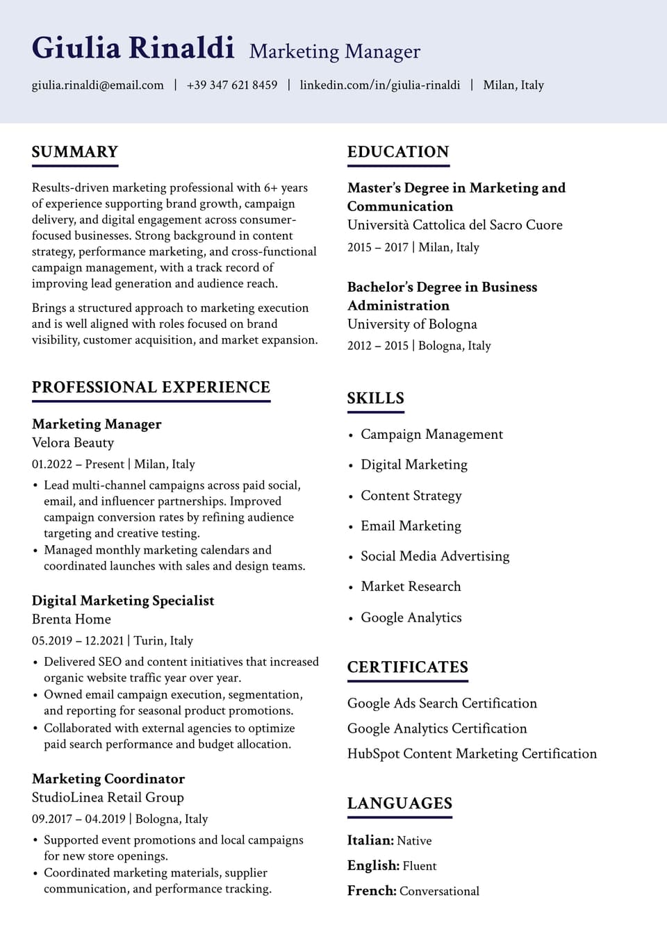 Marketing Manager